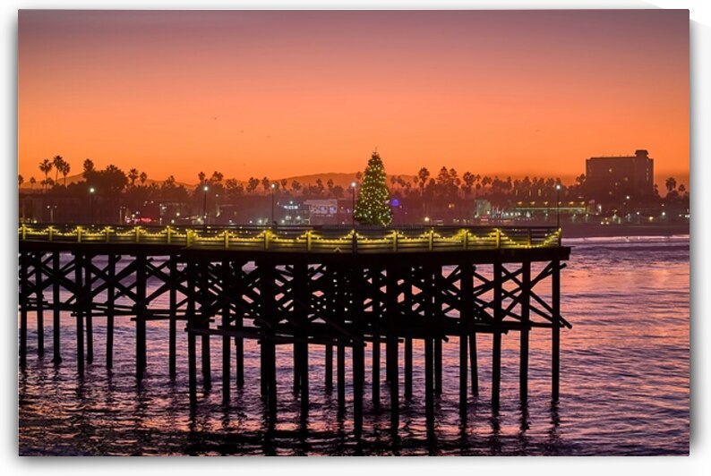 Crystal Pier Holiday Sunrise In San Diego by Ryan Cameron