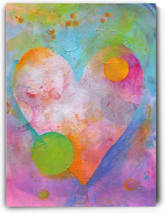 Love universe abstract acrylic painting  by Karen Kaspar