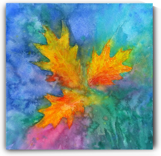 Three oak leaves by Karen Kaspar