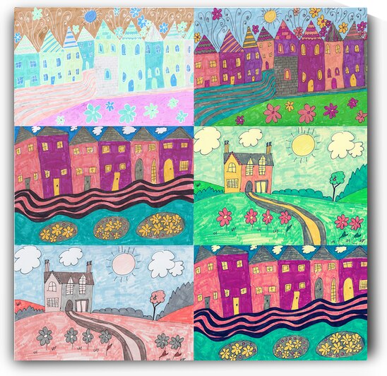 Abstract Village Landscape by Catriona Roberts Nature Photography and Designs