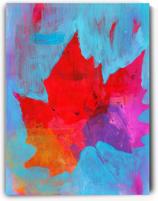 Big colorful leaf by Karen Kaspar