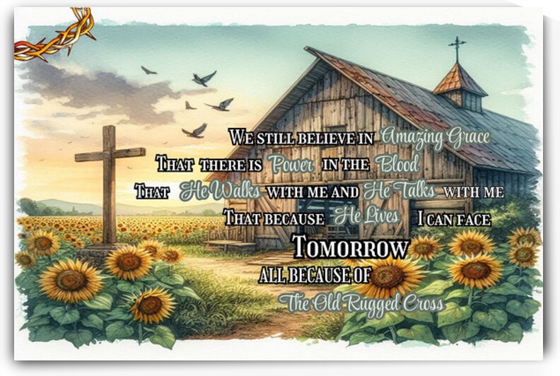 Christian Canvas Print I Still Believe in Amazing Grace Scripture Wall Decor Gift by DesignedByM