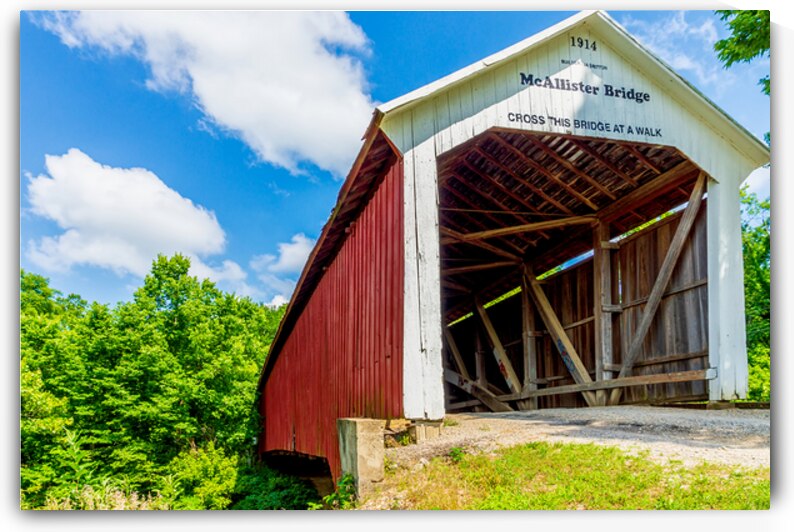 Beside McAllister Bridge Indiana by Jennifer White
