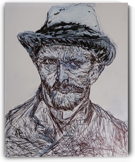 20250807 174917 Vincent Van Gogh pen and ink by Lawrence Silver Art