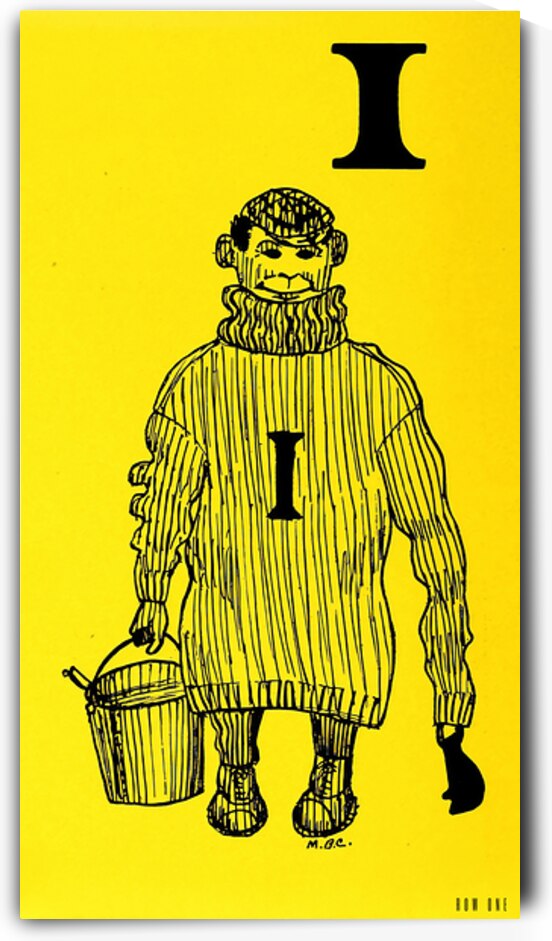 Early 1900s Iowa Hawkeyes Water Boy Art  by Row One Brand