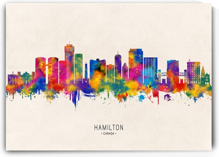 Hamilton Canada Skyline Beige by Towseef Dar