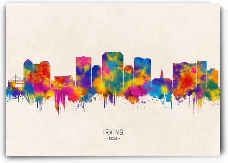 Irving Texas Skyline Beige by Towseef Dar