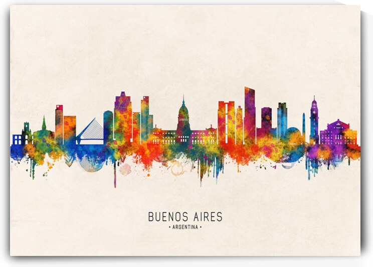 Buenos Aires Argentina Skyline Beige by Towseef Dar
