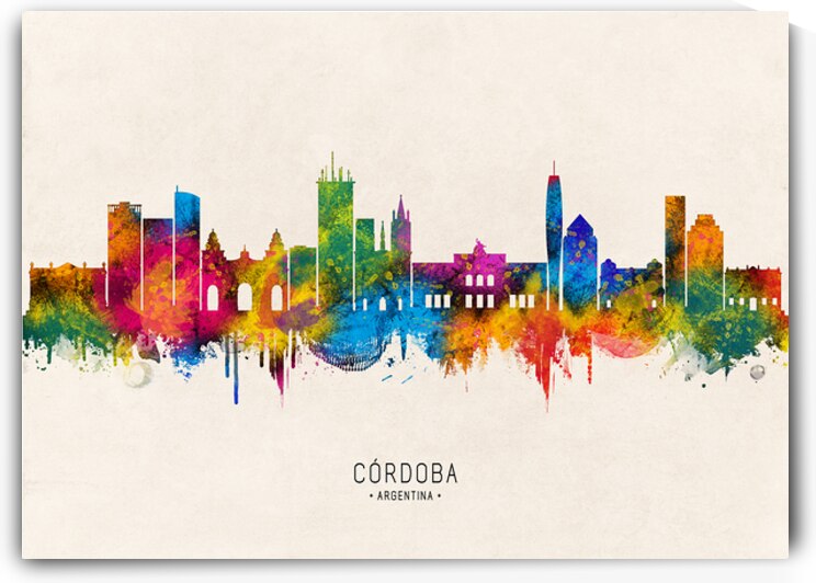 Cordoba Argentina Skyline Beige by Towseef Dar