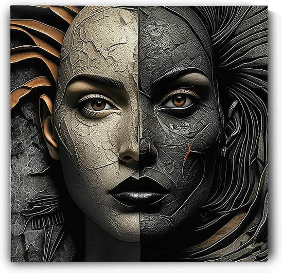 Womens Faces Collection: Dance of Contrasts | Limited Edition | Personalizable by AtooArt