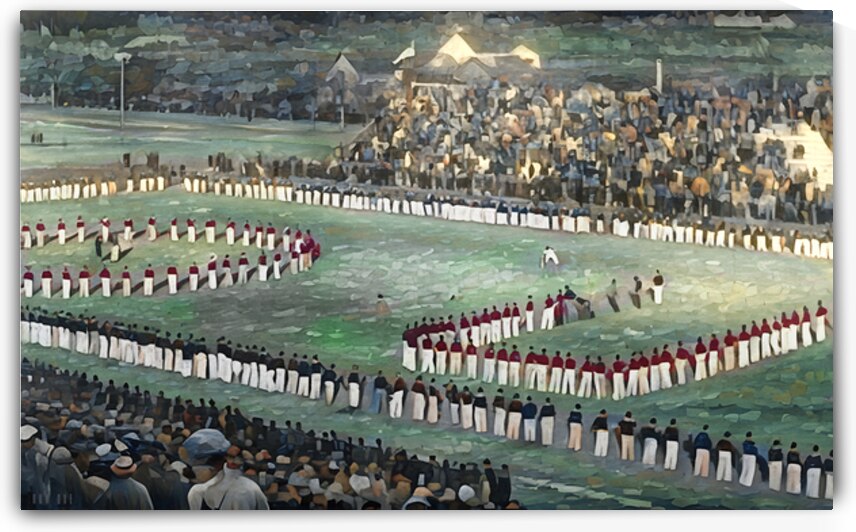 1930s Owen Field Oklahoma Football Game Art by Row One Brand