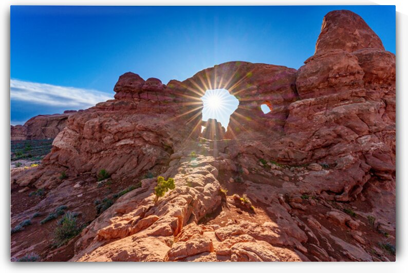 Sunburst Coming Through Turret Arch by Jennifer White