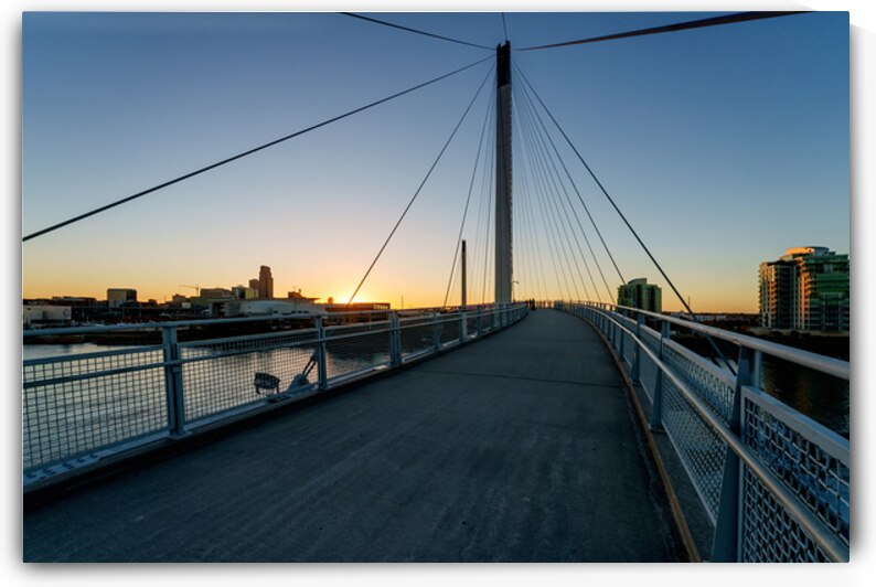 Bob Kerrey Bridge Walking Into The Sunset by Jennifer White