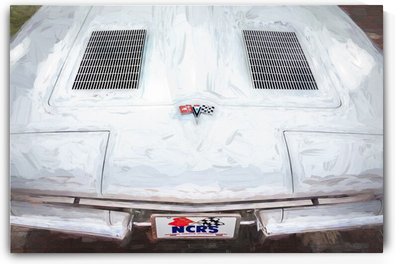 1963 White C2 Corvette Split Window Coupe X14 3 by Rich Franco