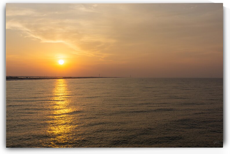 Gold Sunrise Glare Navarre Beach by Jennifer White