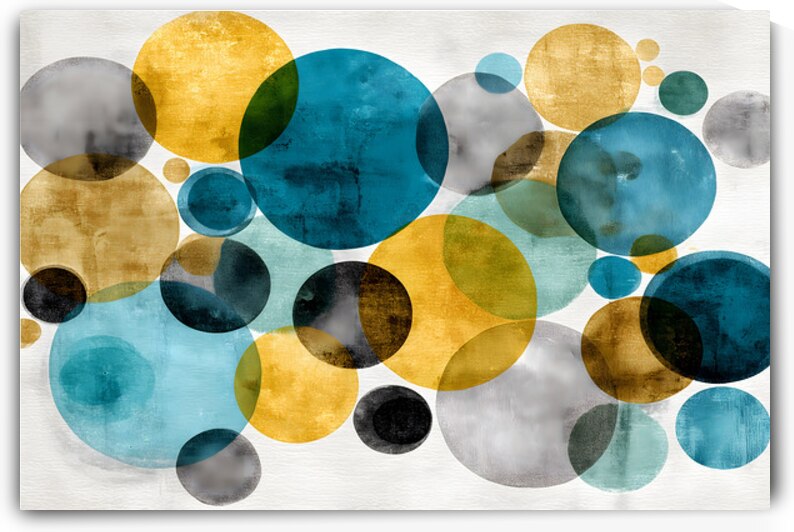 Circles in Balance – Modern Geometric Art Print by Savage Art Prints