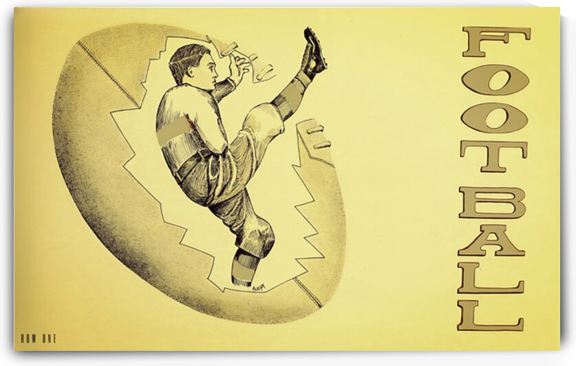 Early 1900s Purdue Boilermakers Football Art by Row One Brand