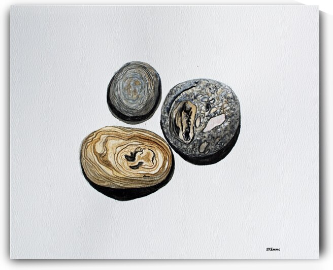 Three Stones Painting by Stephen Emms