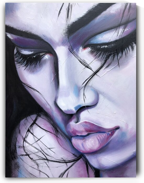 Violet Oil on canvas 36 x 48 22 by Sylvia Cohen Fine Art