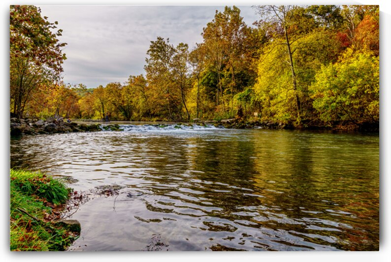 Fall Fishing And Cascades Bennett Spring by Jennifer White