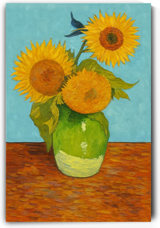 Elegant Post-Impressionist Sunflower Wall Art by Shop artist