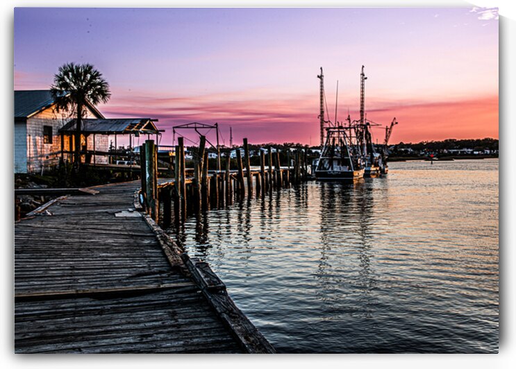 St.Augustine shrimp boats  6851 by Against The Wind Images