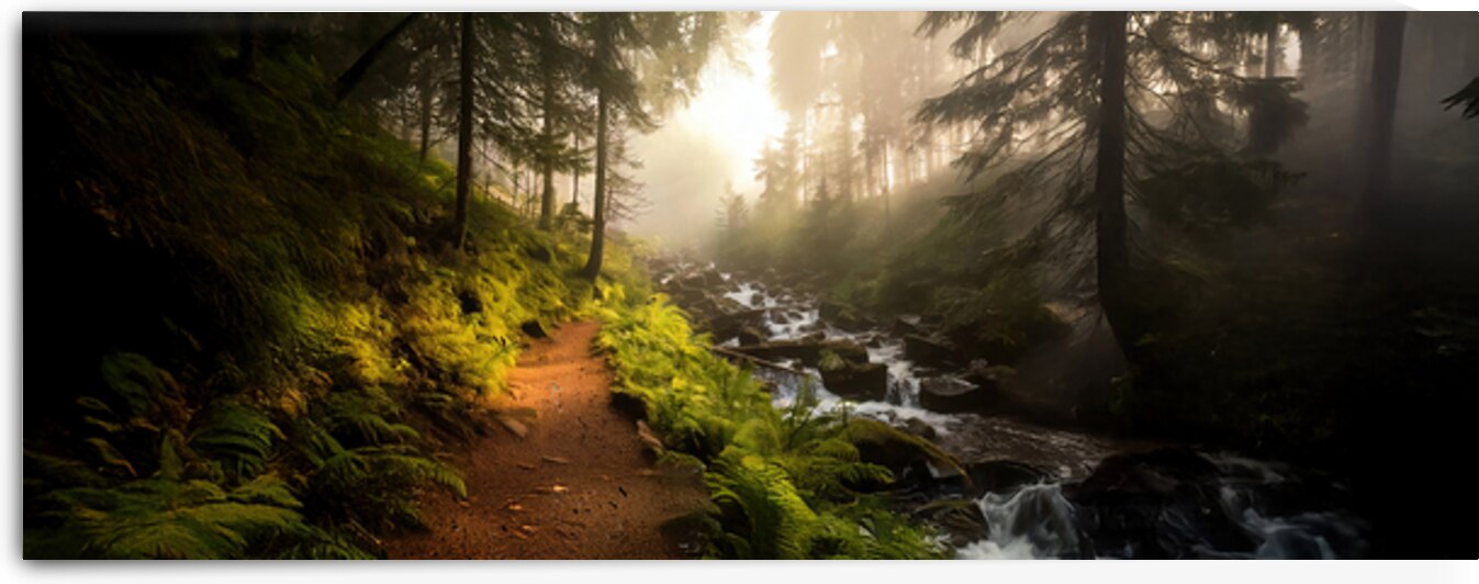 Misty Forest Trail  by Frank Wilson