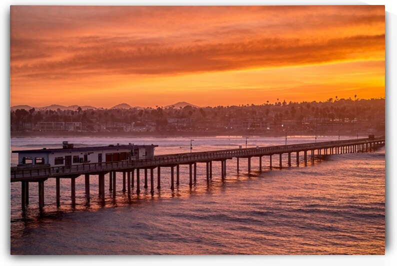 Ocean Beach Pier Golden Sunrise by Ryan Cameron