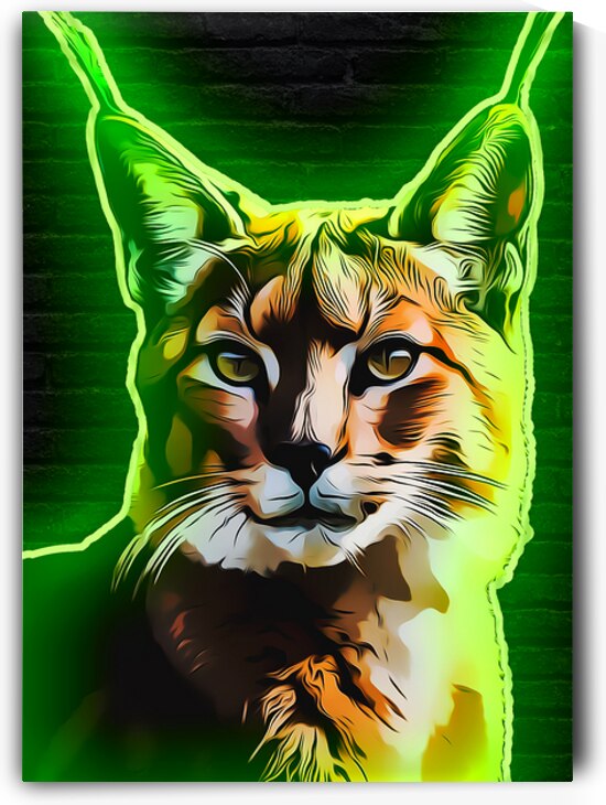1001 neon art Caracal by Trinara