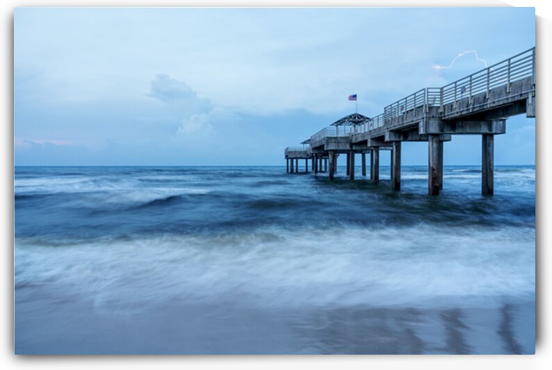 Lightning Over Orange Beach Pier by Jennifer White