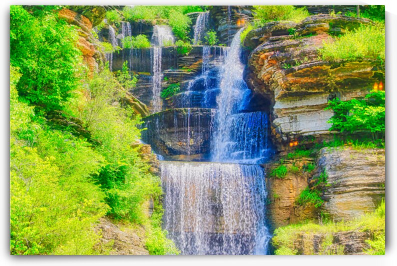 MOUNTAIN WATERFALL  by Charles Herchert