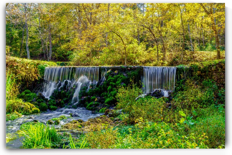 Rustic Ozarks Autumn Waterfalls by Jennifer White