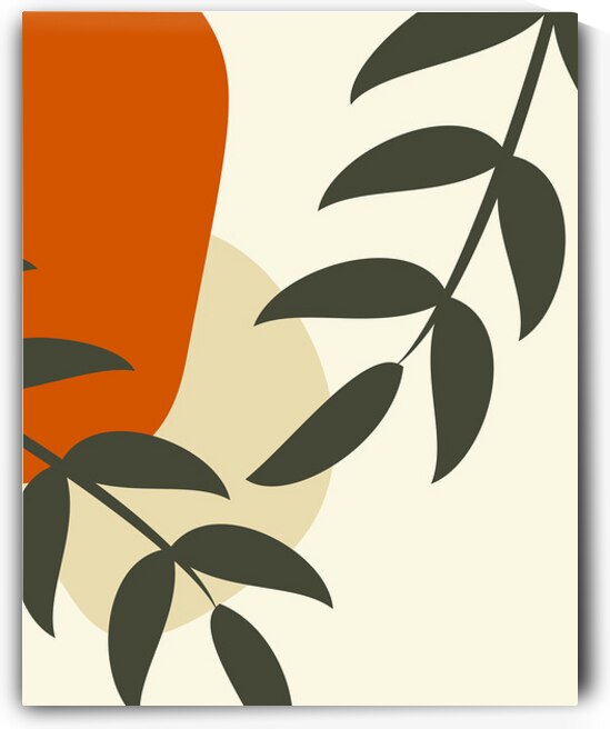 Minimalist Boho Leaf Art by Liz Cereby