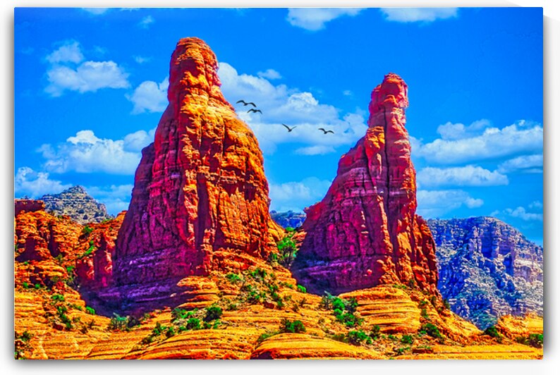 RED MOUNTAIN SPIRES  by Charles Herchert