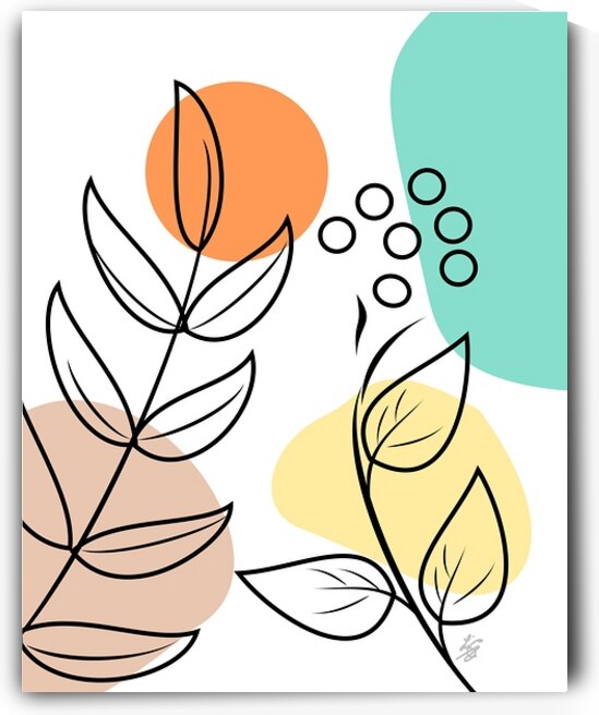 Botanical Boho Floral Art by Liz Cereby