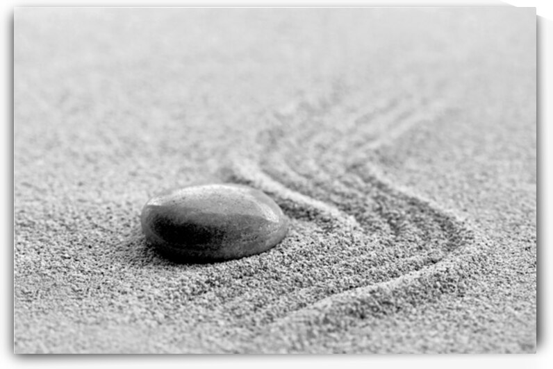 Zen stone and sand garden by DELPHIMAGES