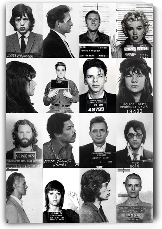 Famous celebrity mugshots by DELPHIMAGES