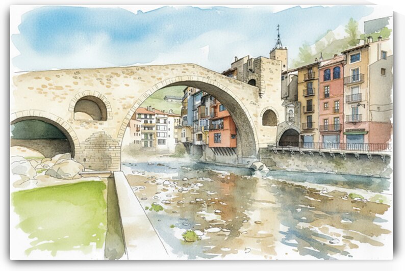 Stone Arch Over Camprodon   GIA2501 0627 WAT by JordiCarrio