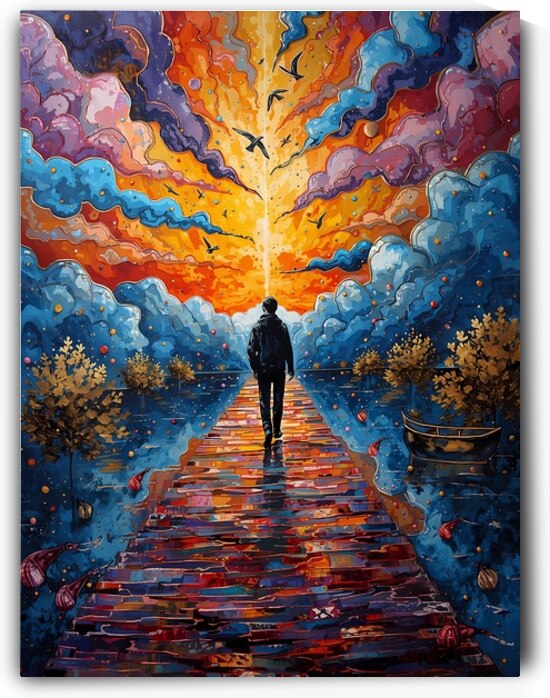 Journey to Light – Abstract Inspirational Wall Art by Meradil