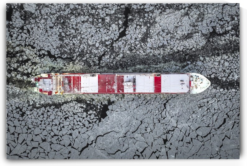 Ship in the ice 1 by Bernard Brault