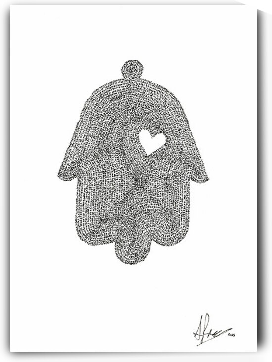 Hamsa Mircro-Blessing with a Heart v2 by Aaron Poris