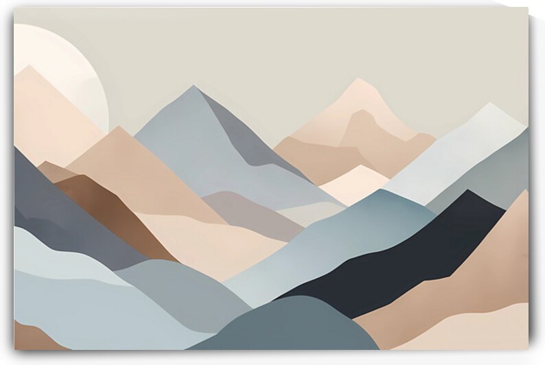 Abstract Mountain Landscape by Sihemsoso