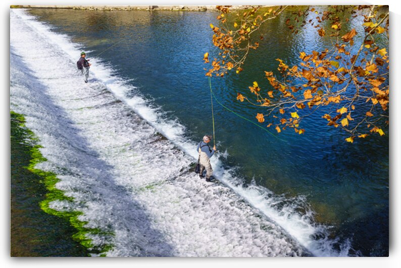 Casting At Bennett Spring Dam by Jennifer White