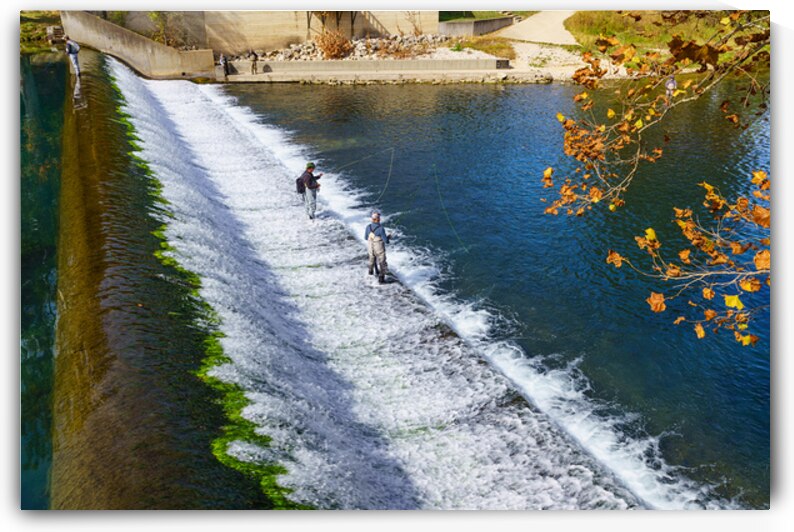 Anglers on a Flowing Stream by Jennifer White