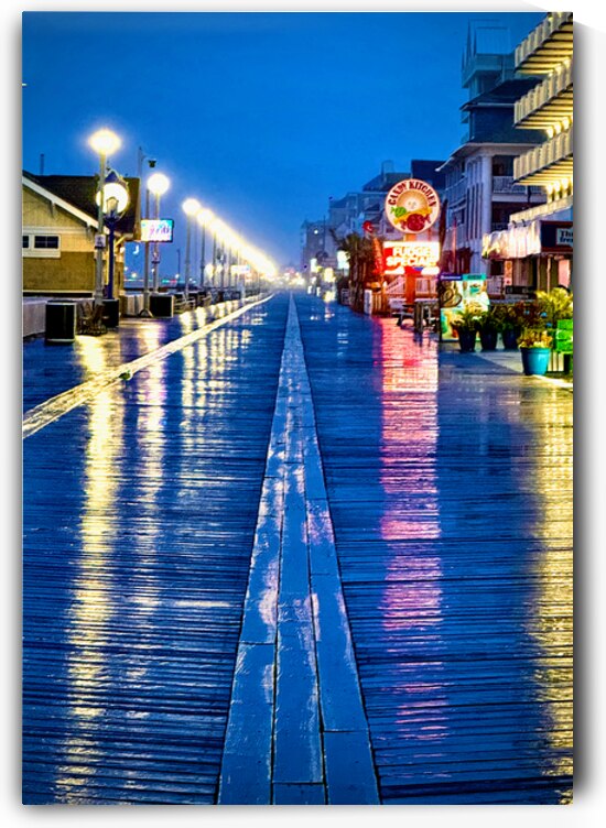 Boardwalk Deserted in Ocean City Maryland by Bill Swartwout Photography