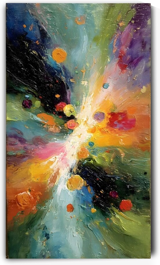 Stellar Bloom – Color Burst Abstract Print by Savage Art Prints