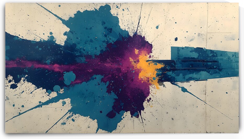 Impact Zone – Urban Splatter Abstract Print by Savage Art Prints