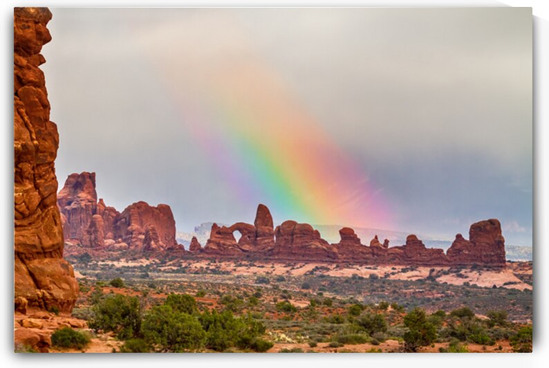 A Poetic Journey   Rainbow Over Arches National Park by Bo Insogna