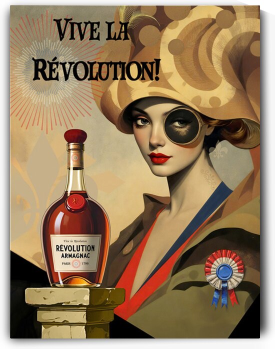 Retro French Cocktail Avant-garde Print  by Tricky Rabbit Art