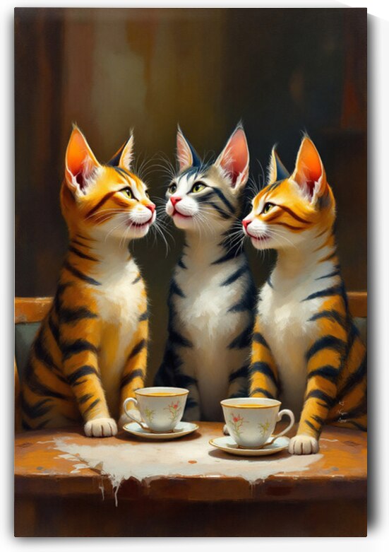 Tabby Cat Vintage Kitchen Poster Print by Tricky Rabbit Art